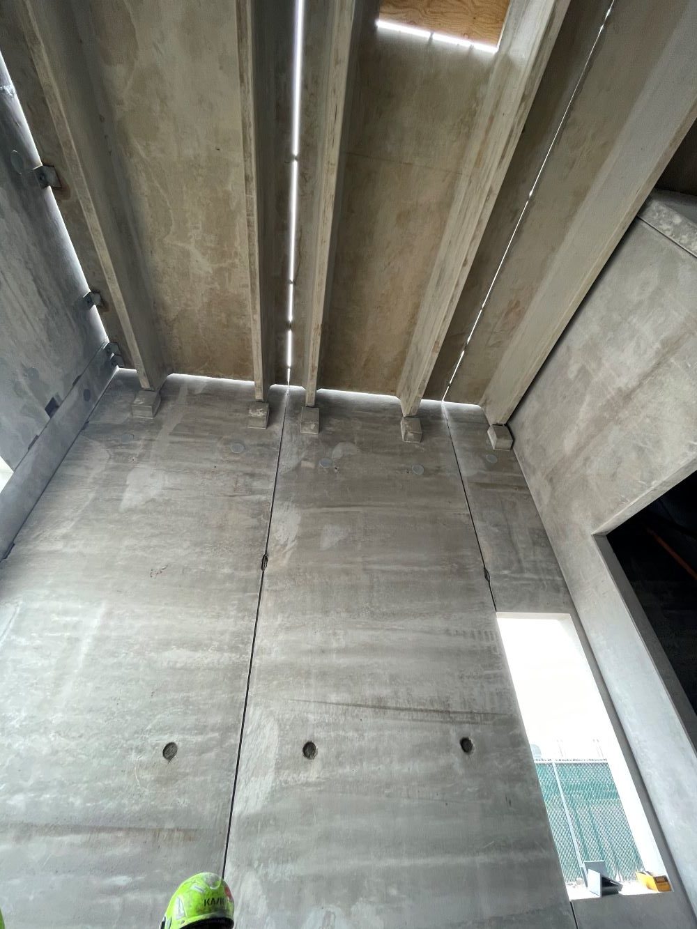concrete walls and ceiling