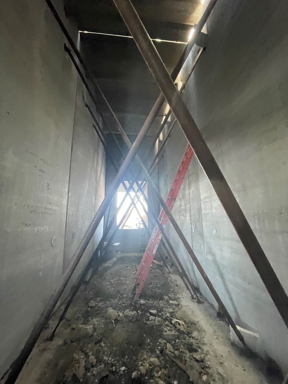 Precast concrete project hallway